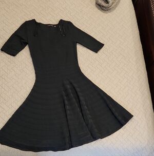 Ivanka Trump Dark Gray Long Sleeve Dress